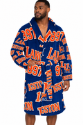 Langston University HBCU plush robe on Black male model