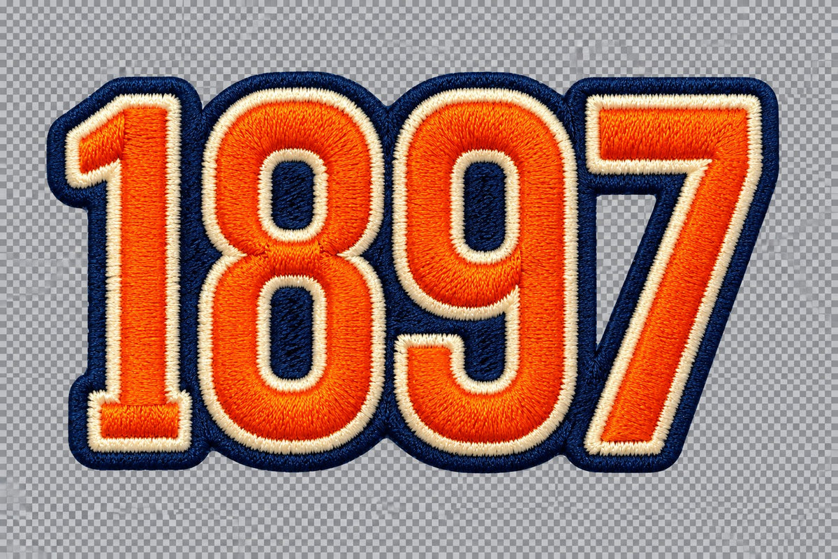 Langston University 1897 embroidered patch design