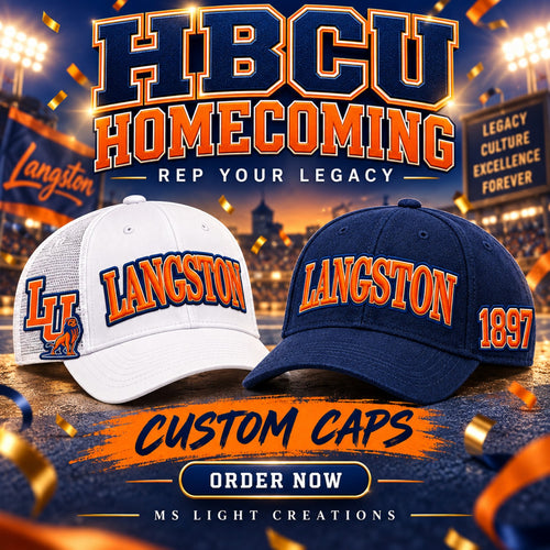 Langston University HBCU Homecoming custom snapback caps