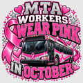 MTA workers wear pink Zerega bus design