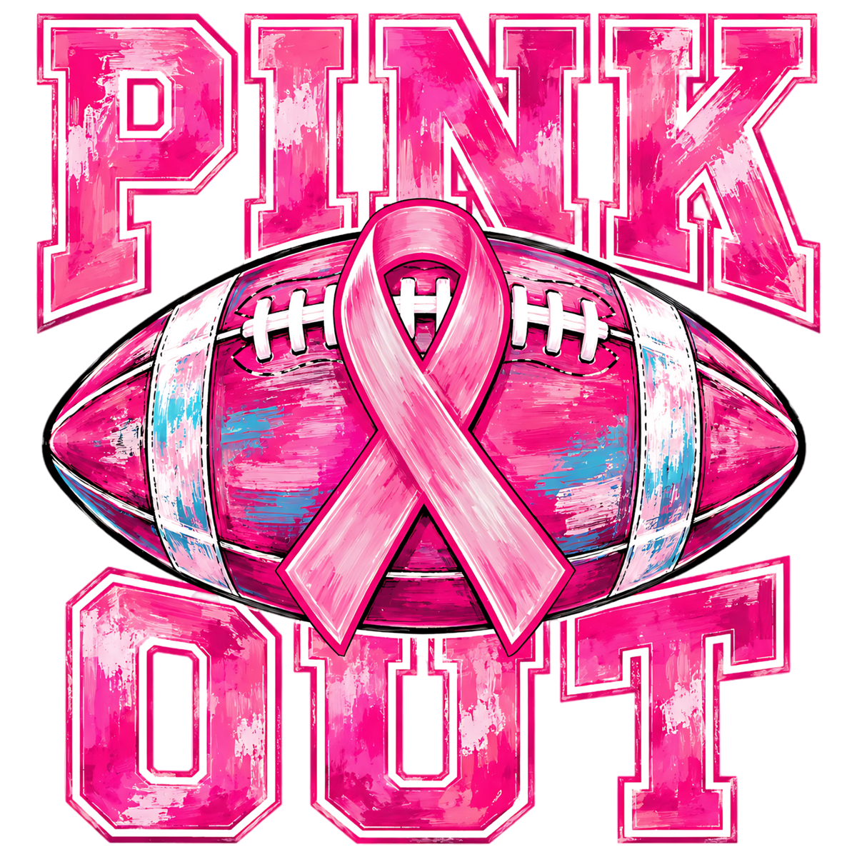 Pink Out Football – Breast Cancer Awareness Tee