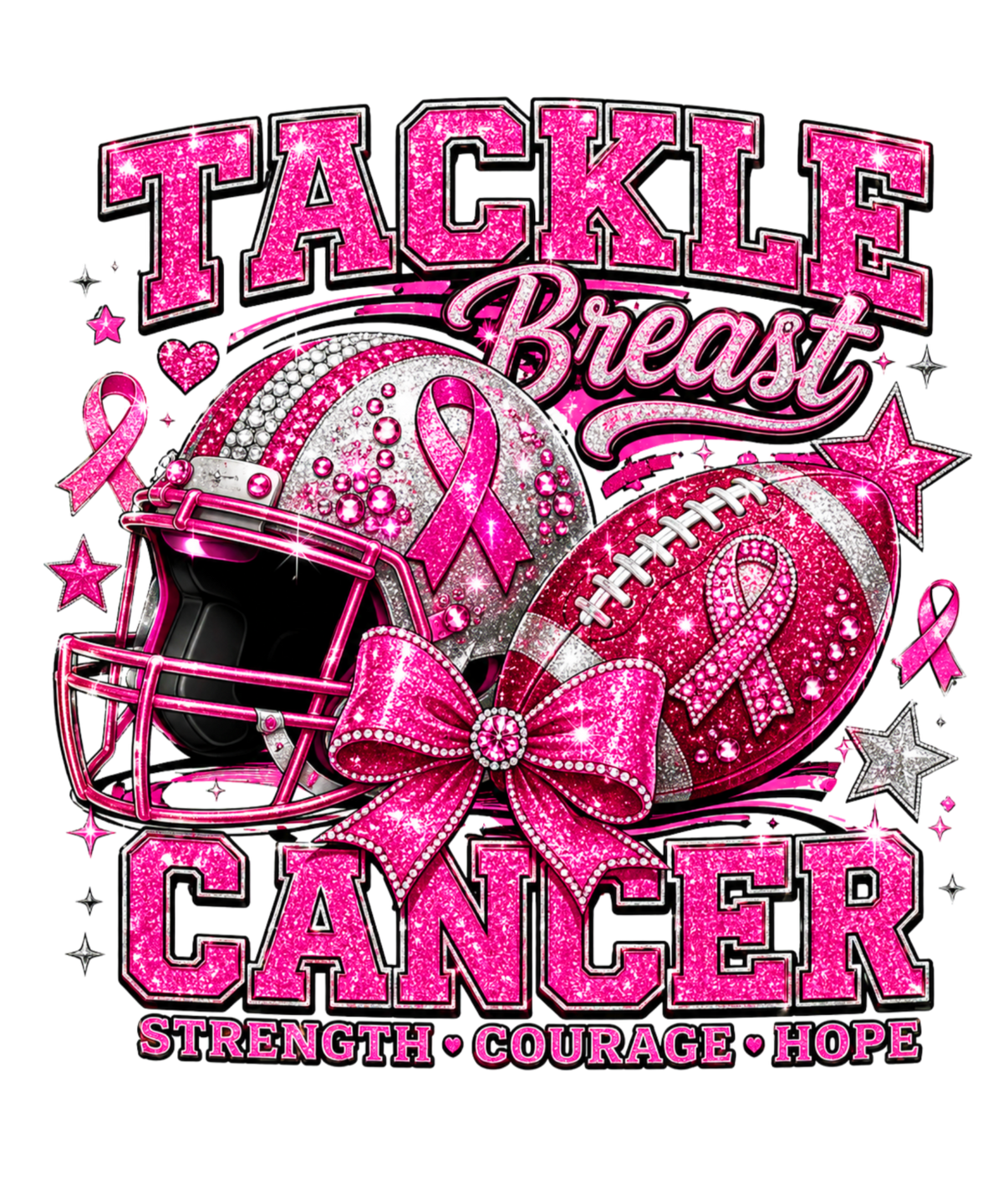 Pink Out Football – Breast Cancer Awareness Tee