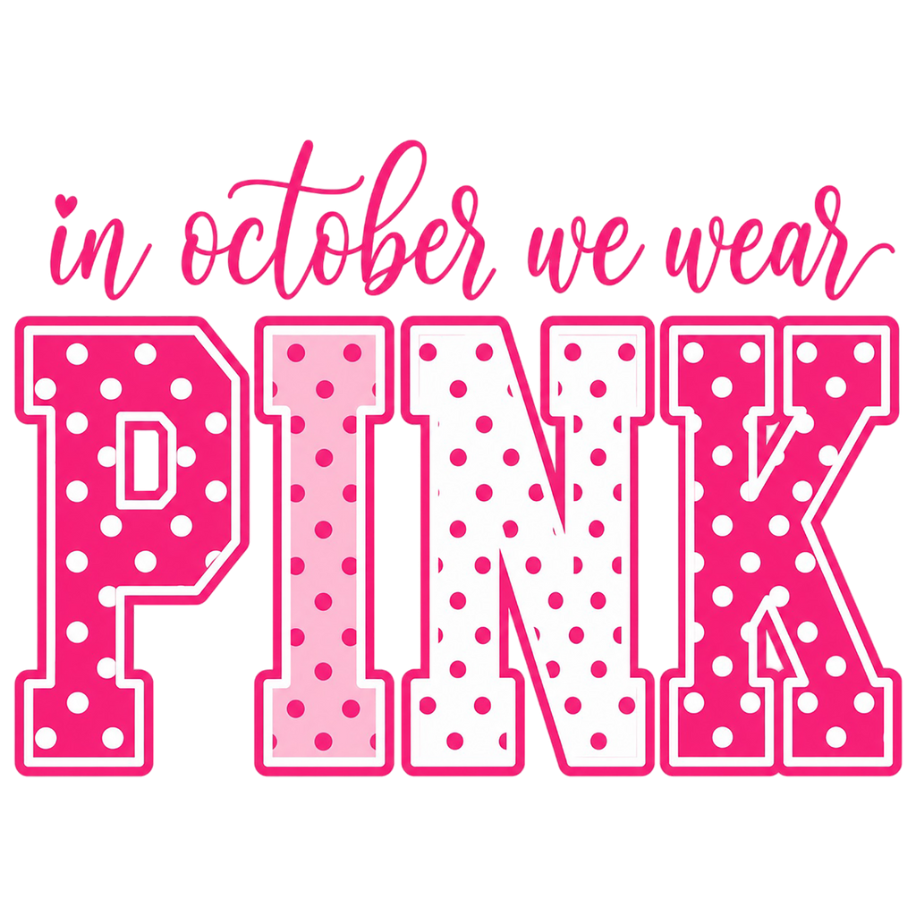 Faith & Strength Word Art – Breast Cancer Awareness Tee