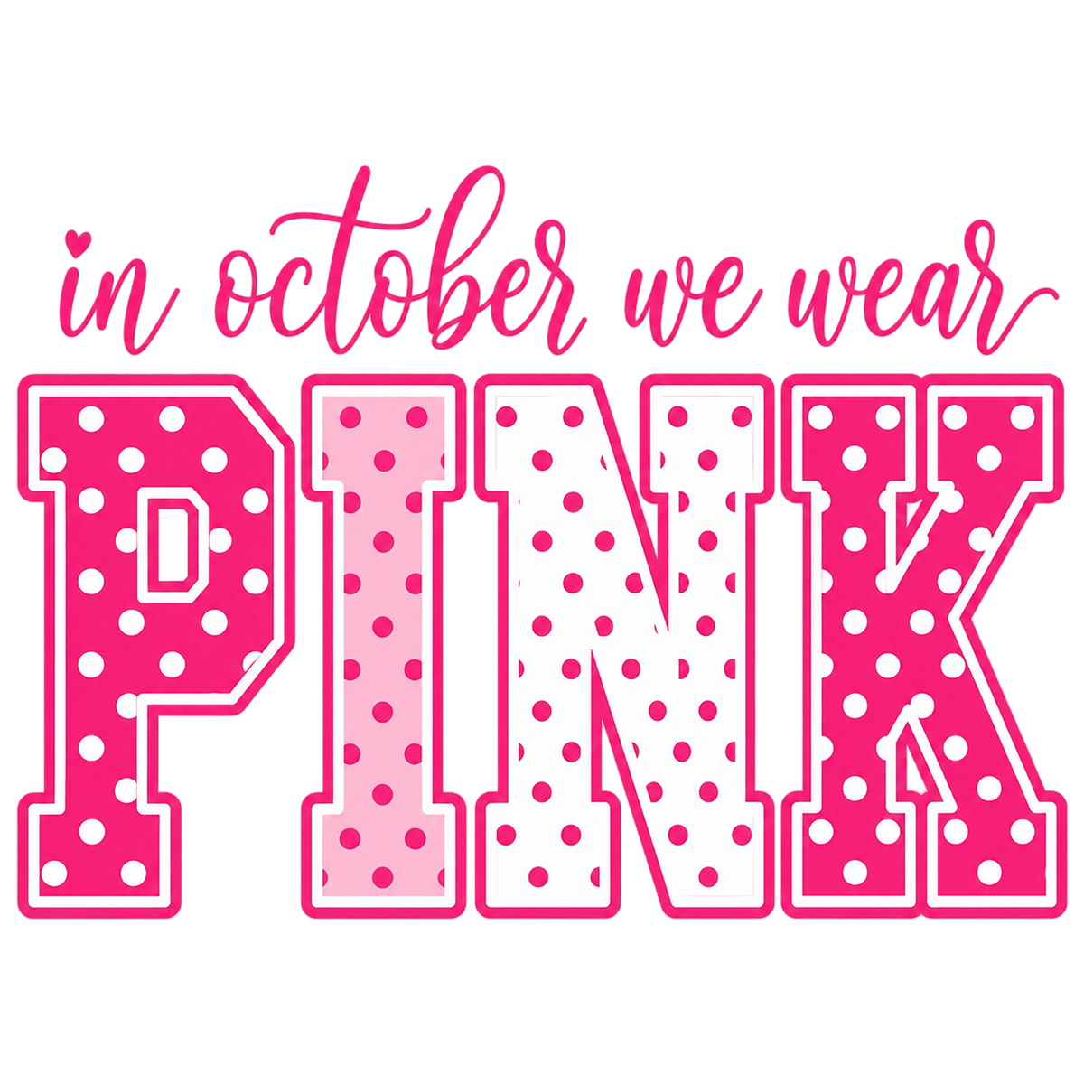 Faith & Strength Word Art – Breast Cancer Awareness Tee