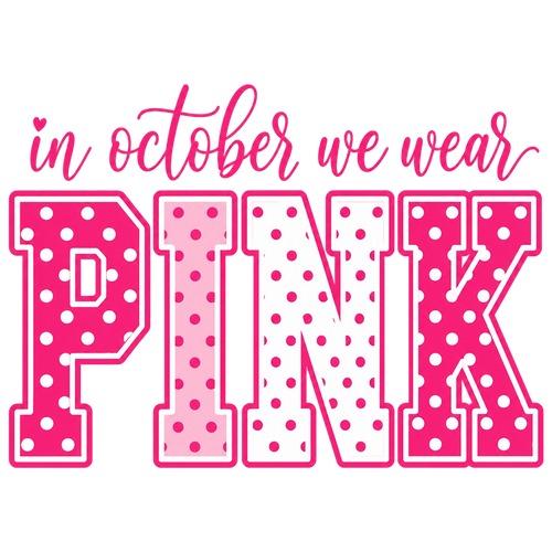 Faith & Strength Word Art – Breast Cancer Awareness Tee