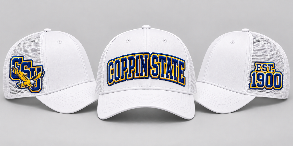 Coppin State Gold HBCU Cap – Three-Patch Design