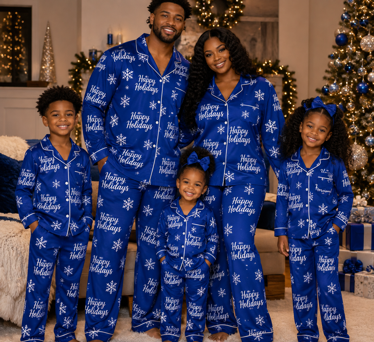 Personalized Happy Holidays Photo Lounge Pajama Set