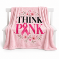 Think Pink plush throw blanket