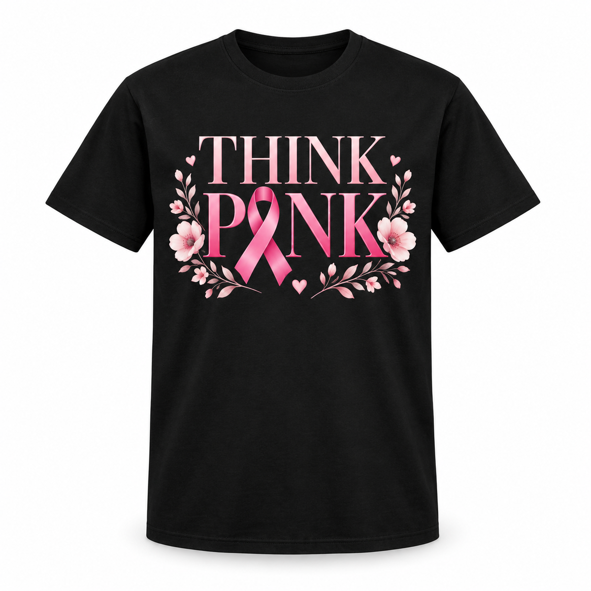 Think Pink black short-sleeve T-shirt