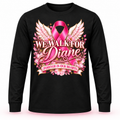 We Walk for Diane black long-sleeve breast cancer memorial shirt
